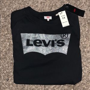 Levi’s Black Oversized Crew Neck Hoodie